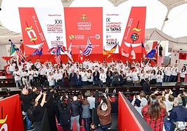 Acto de inauguración del Concurso Nacional y Mundial de Tapas, este lunes en la Cúpula del Milenio.