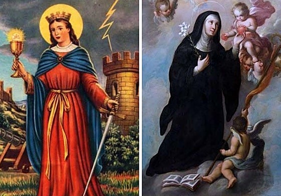 Santa Margarita de Escocia y Santa Gertrudis Magna.