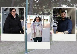 Comerciantes y vecinos de Pinar de Jalón.