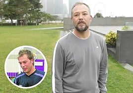 Roberto 'El Chino' Losada, en una imagen actual; en detalle, en su etapa como jugador del Pucela.