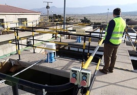 Instalaciones de la estación depuradora del Rancho del Feo, en Segovia capital.