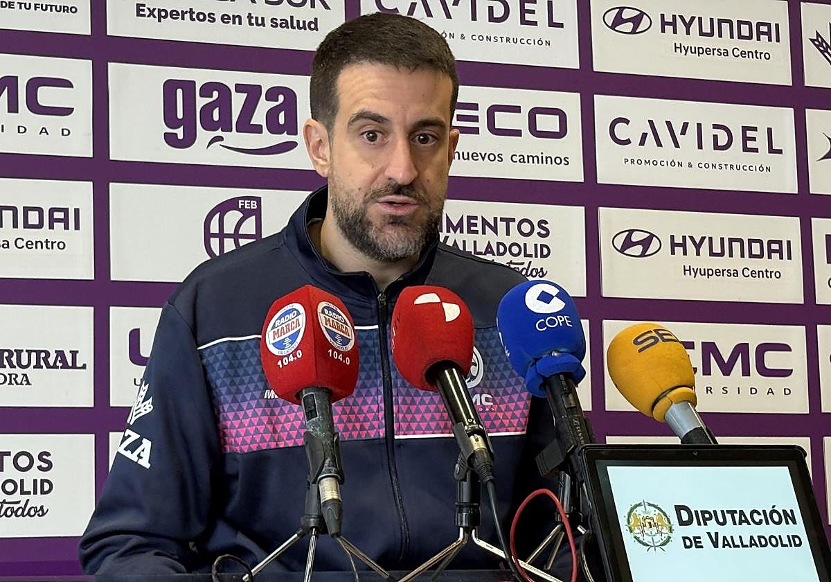 David Barrio, en la rueda de prensa de este viernes.