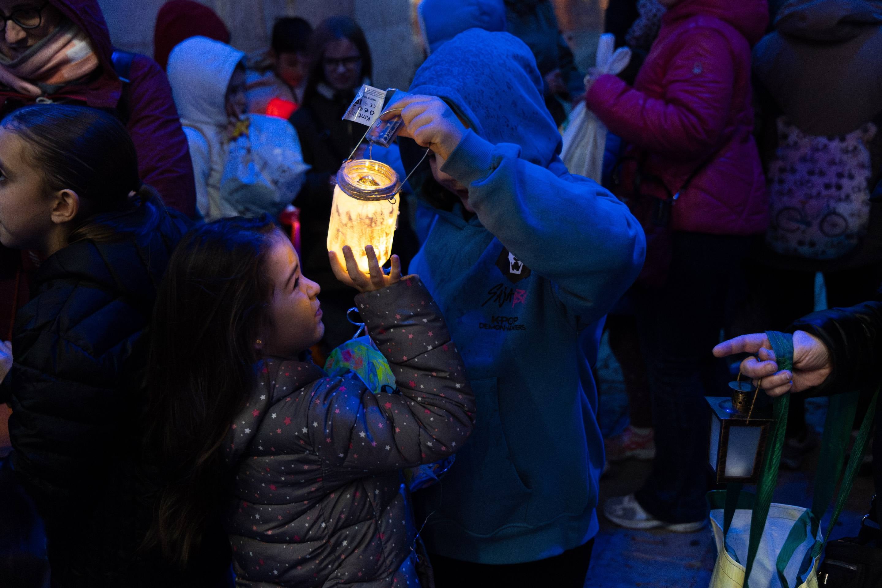 Las imágenes de los farolillso de Sankt Martin en la Plaza Mayor