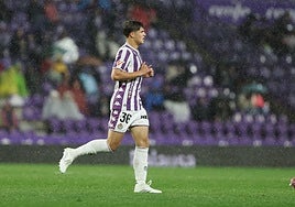 Mario Domínguez, en su estreno con el primer equipo el pasado viernes.