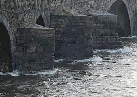 El río Tormes, este viernes a su paso por la localidad abulense de Barco de Ávila.