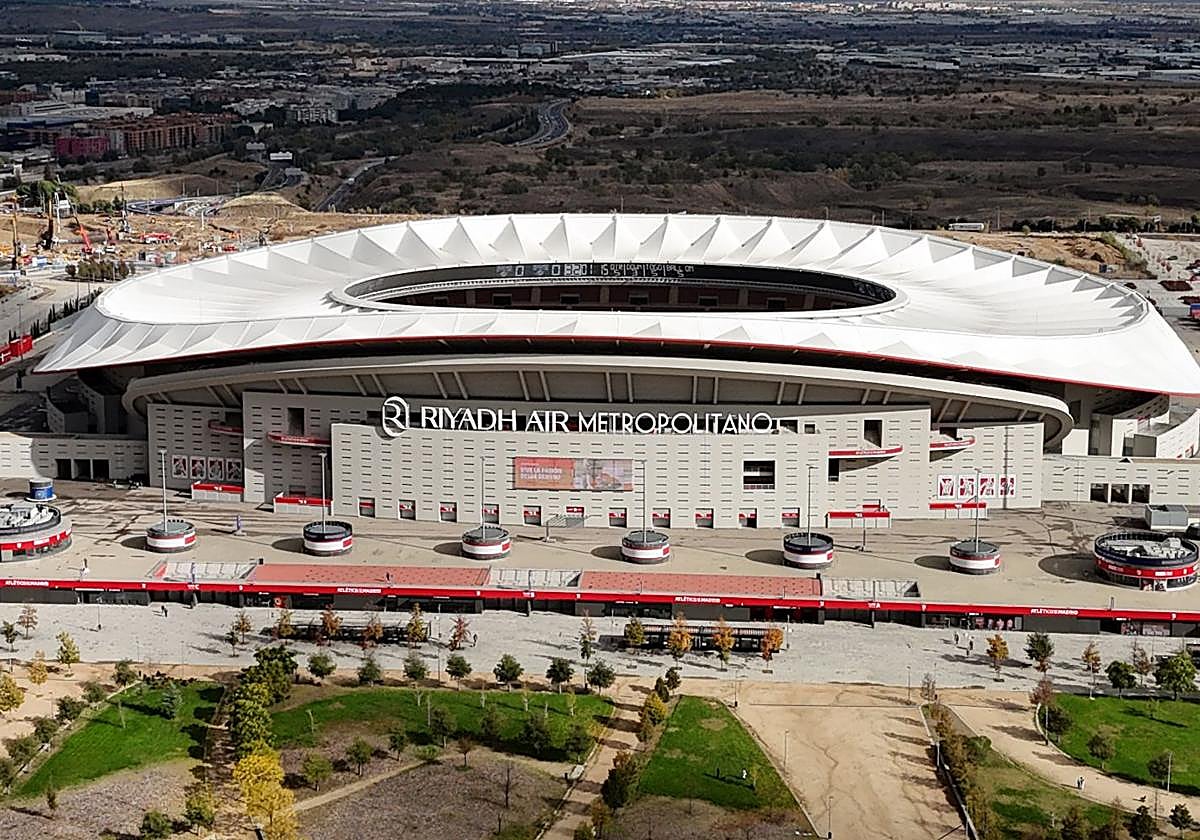 Vista del Metropolitano del Atlético de Madrid.