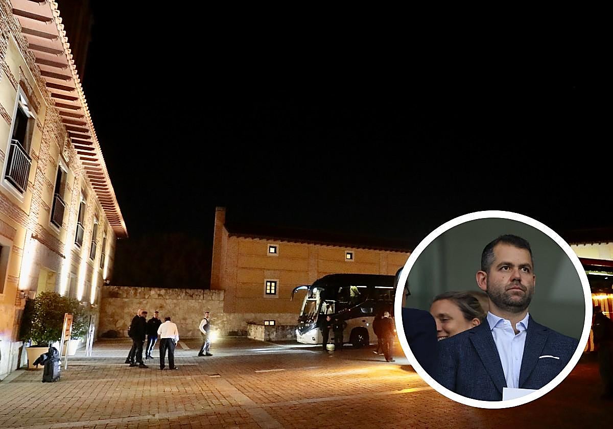 Hotel AC Santa Ana. A la derecha, el copresidente del Real Valladolid, Gabriel Solares.