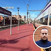 Estación de Valladolid. En detalle, Israel Durán, la persona que se lanzó a las vías para salvar al hombre.