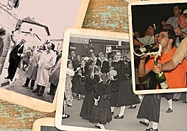 Collage de fotos antiguas de Valoria la Buena