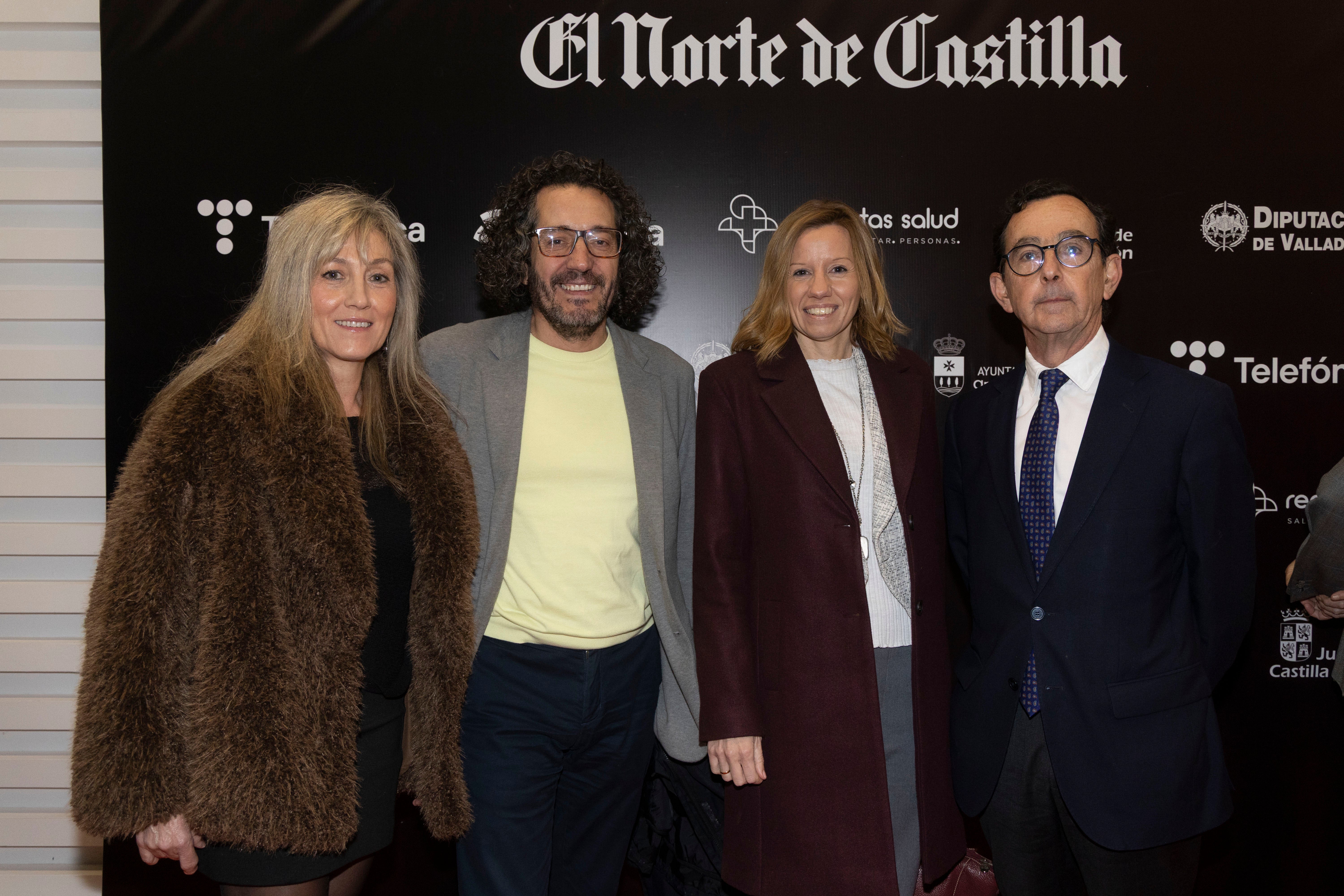 Arantxa Sánchez y José Félix Sánchez, de Café Templum; Beatriz Aguirre, de la Cámara de Comercio; y Jorge Valentín, de Jes Asesores.