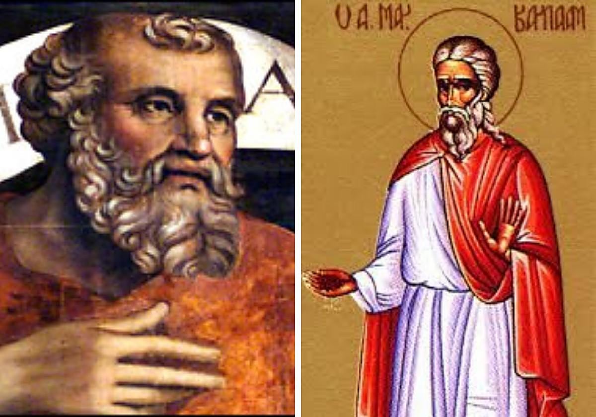 Santo Profeta Abdías y San Bárlaam.