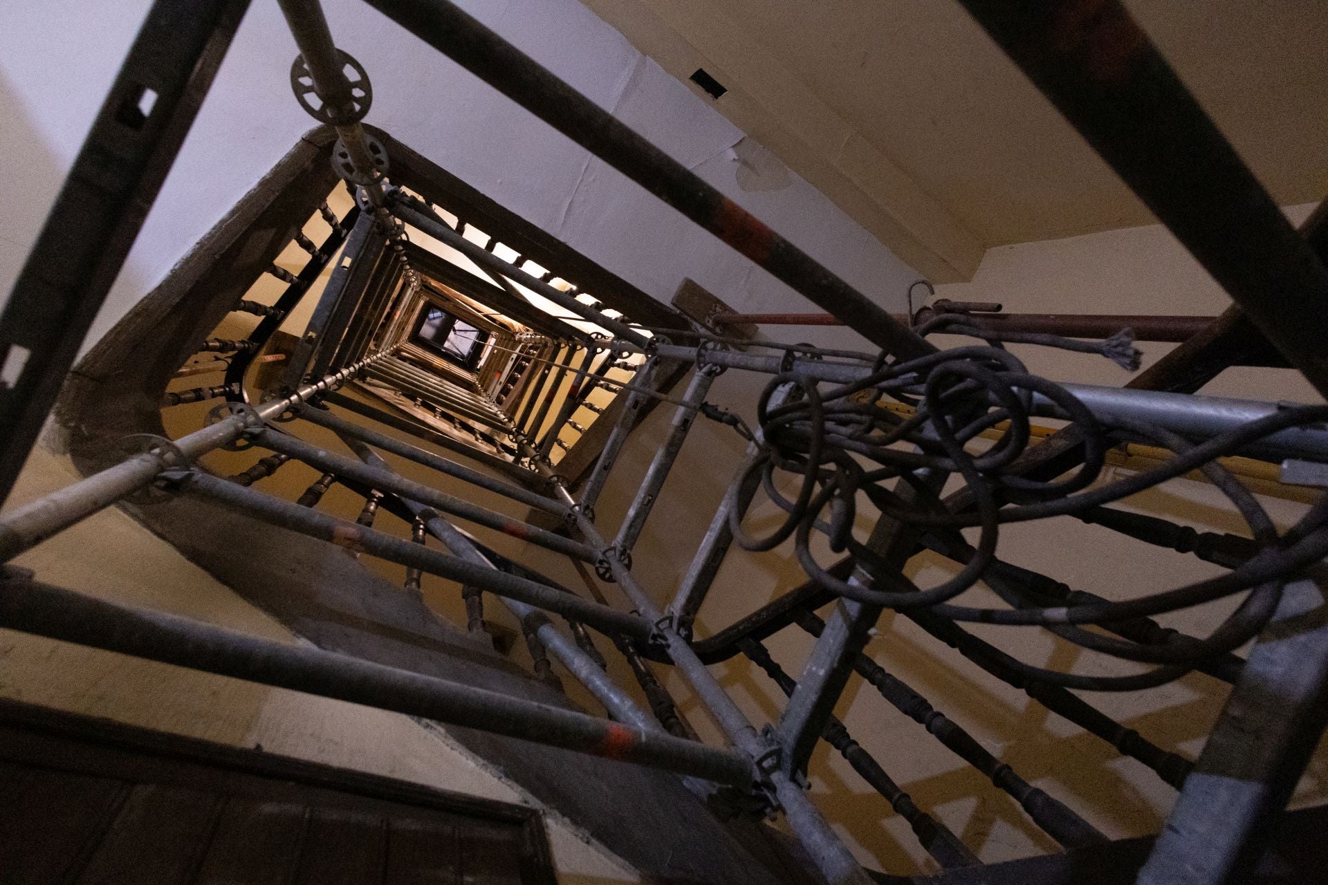 Estado del edificio quemado en la calle San José