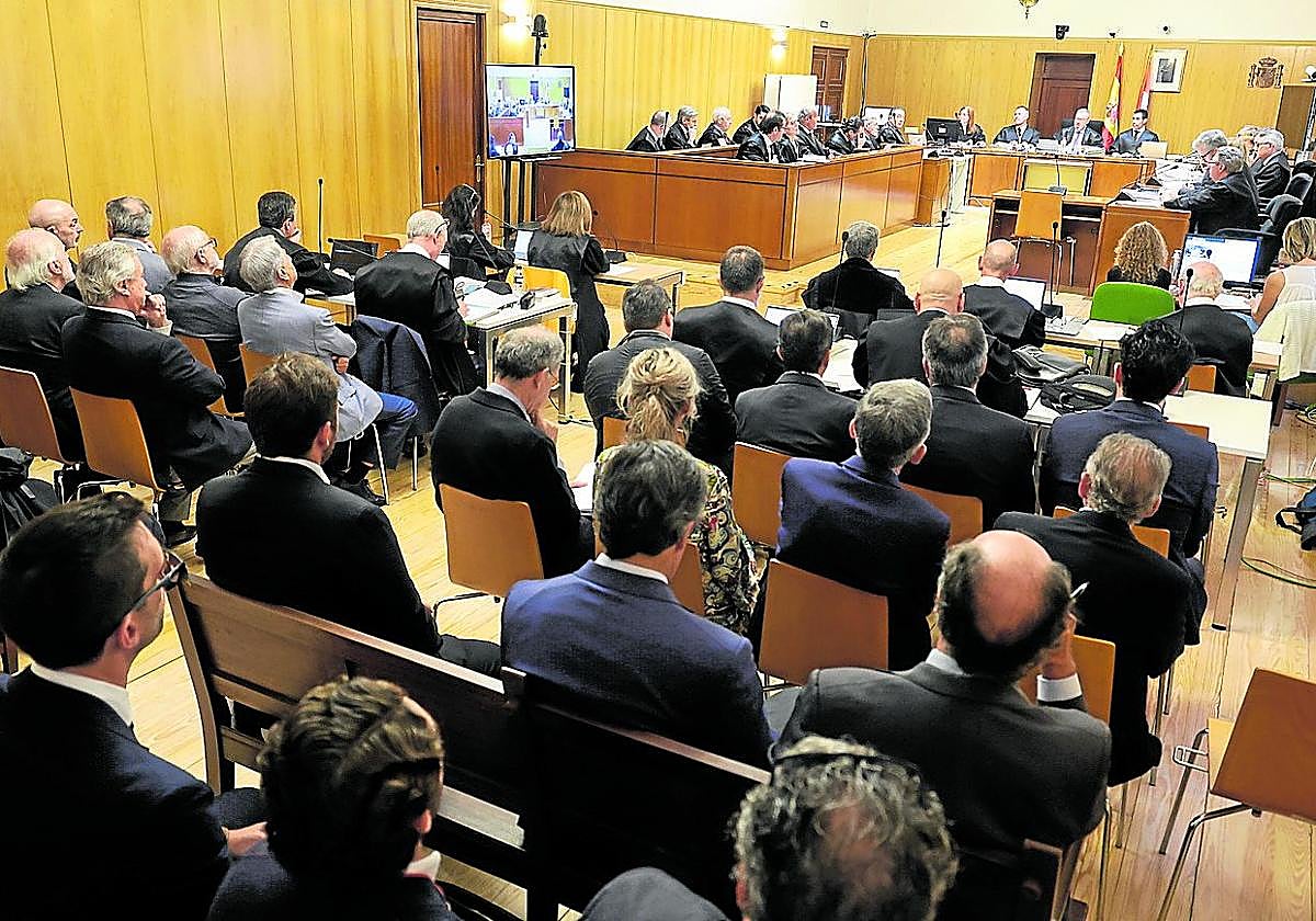 Inicio del juicio por la trama eólica el pasado mes de septiembre en la Audiencia de Valladolid.