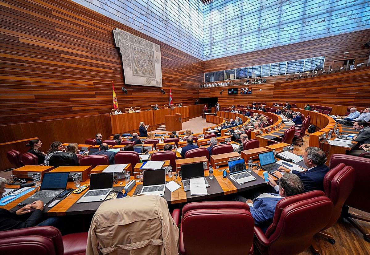 Hemiciclo de las Cortes de Castilla y León en uno de los últimos plenos.