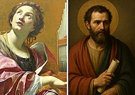 Representación de Santa Cecilia y San Filemón.