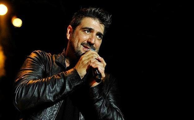 Antonio Orozco, durante un concierto en agosto.