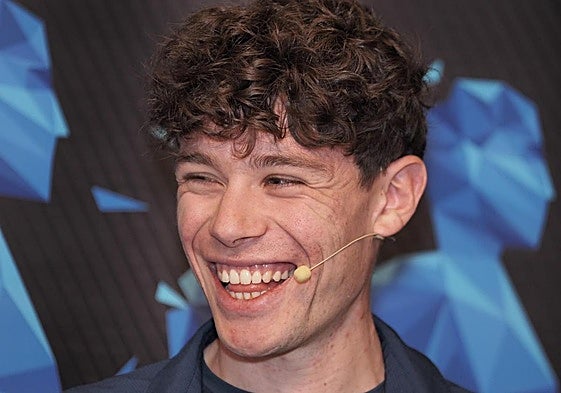 Iván Romeo, durante la charla con Javier Ares moderada por José Miguel Ortega.