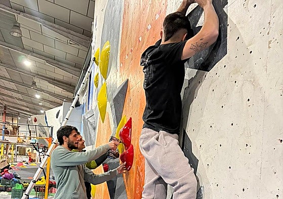 Preparación de las vías para la competición.