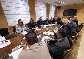 Última reunión del Consejo de Administración de la sociedad Valladolid Alta Velocidad, el pasado mes de octubre.