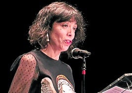 Elisa Hermano, el pasado día 11 en la apertura académica del curso en el Principal, en su primera jornada oficial como directora.