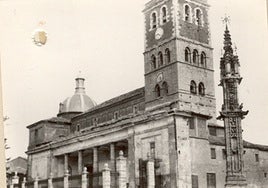Fotografía antigua de la iglesia de San Miguel de Villalón.