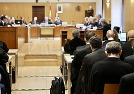 Inicio del juicio por la trama eólica en la Audiencia de Valladolid el pasado mes de septiembre.
