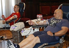Maratón de donación de sangre, el pasado 28 de junio en la Diputación de Palencia.