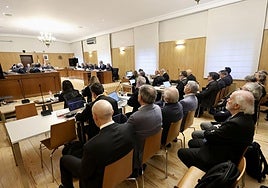 Inicio del juicio por la trama eólica en la Audiencia de Valladolid el pasado mes de septiembre.
