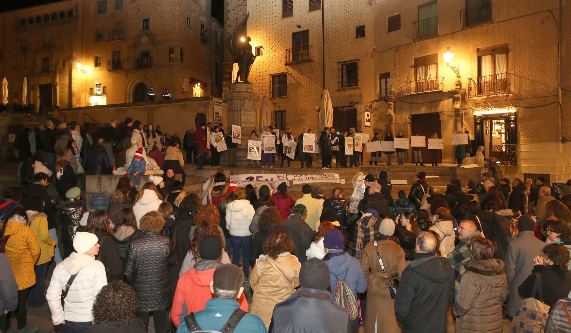 La concentración del 25N en Segovia, en imágenes