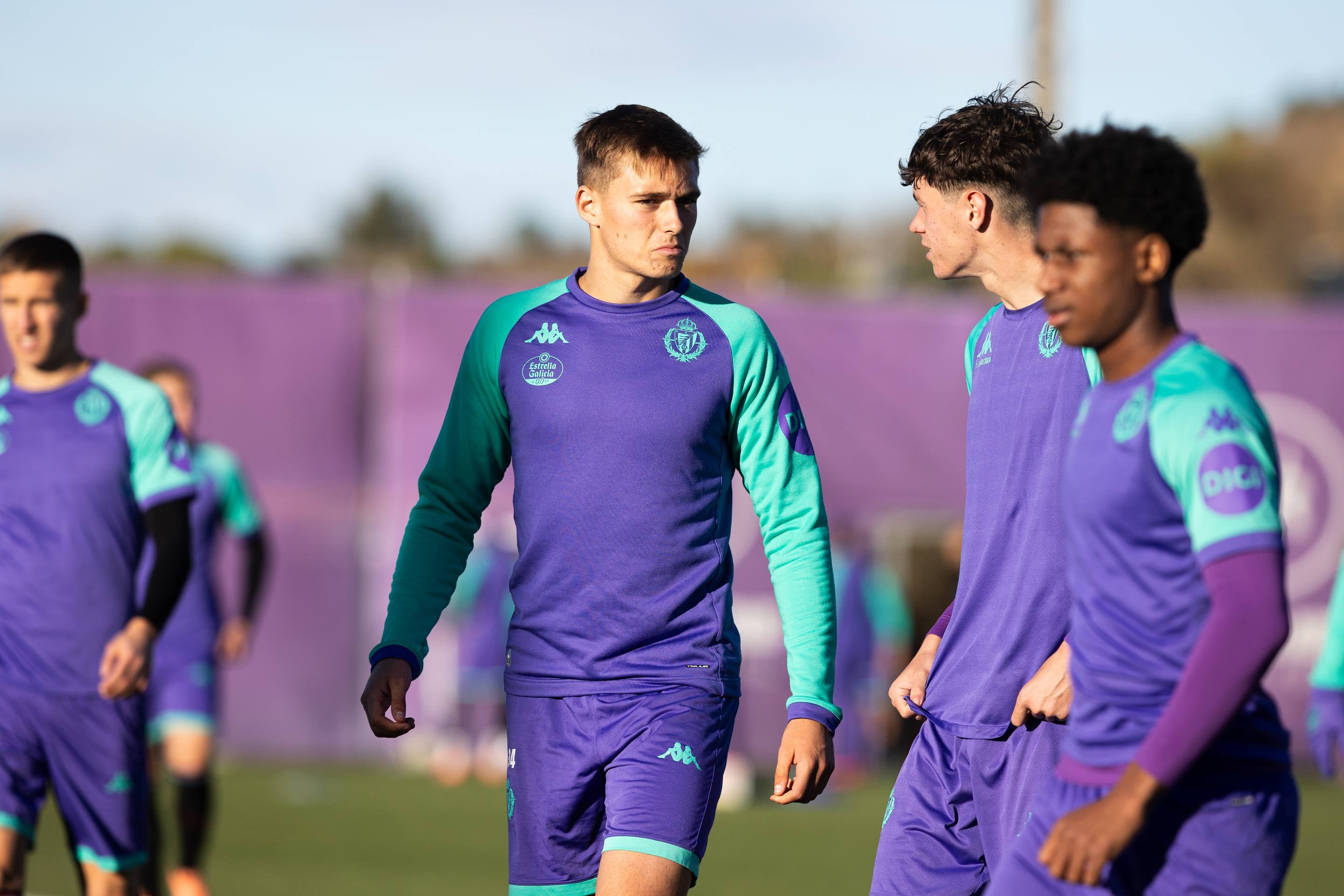 El entrenamiento del Pucela tras la derrota en Anoeta, en imágenes