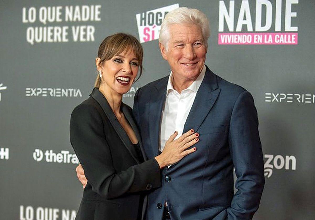 Richard Gere y su mujer, Alejandra Gere, en el estreno del documental.