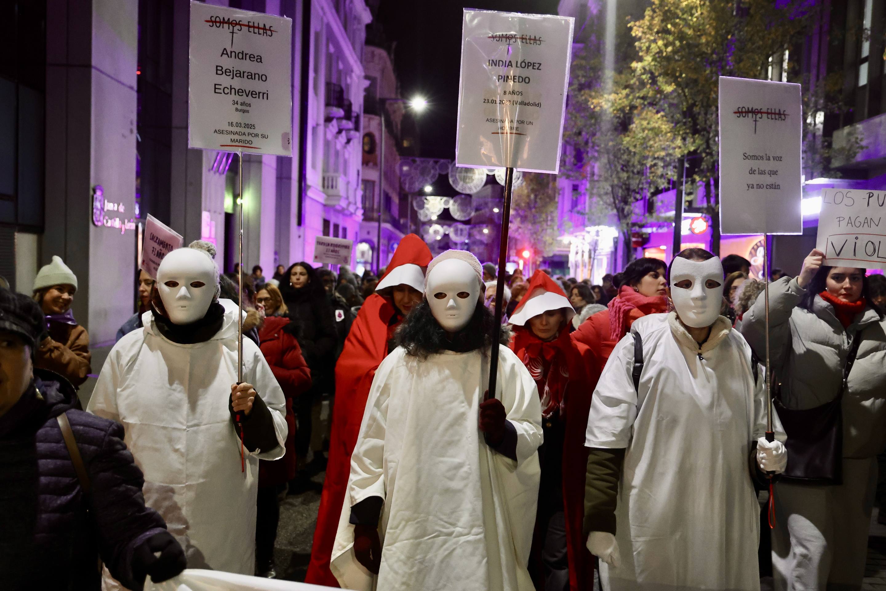 Las reivindicaciones por el 25N en Valladolid, en imágenes