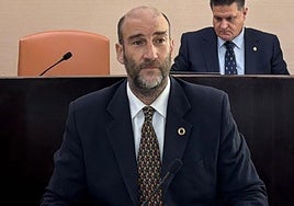 El diputado de Vox Pedro Varela, durante un Pleno.