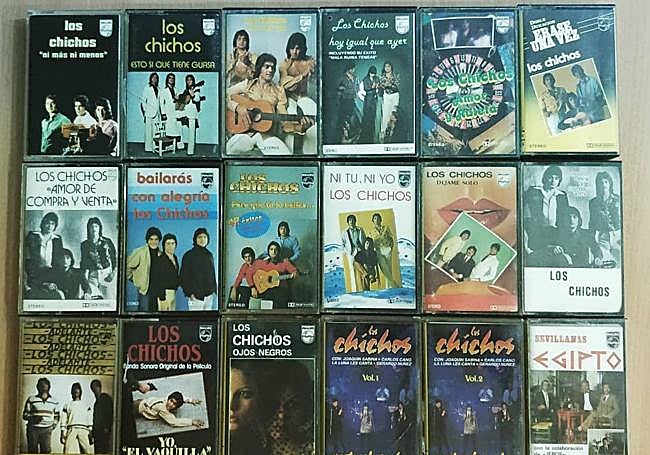 Recopilación de carátulas de los casetes de Los Chichos.