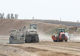 Obras en la A-11 el pasado verano.