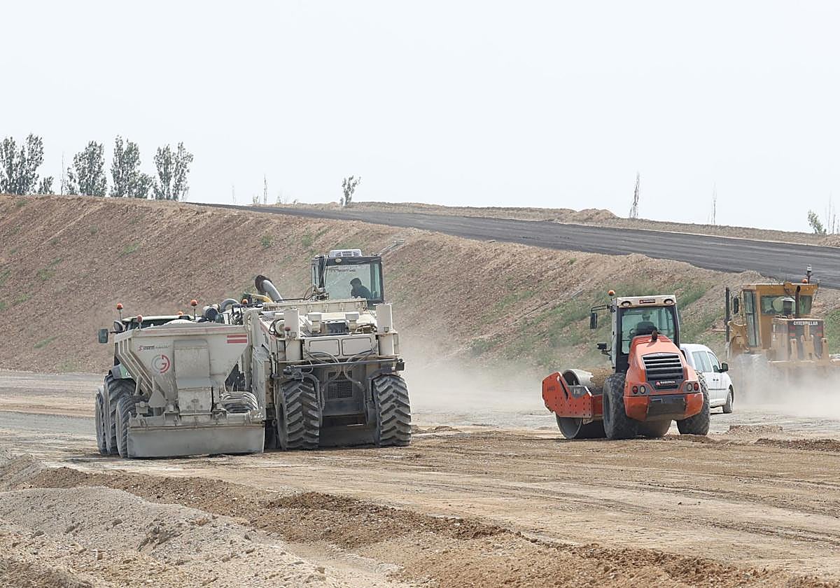 Obras en la A-11 el pasado verano.