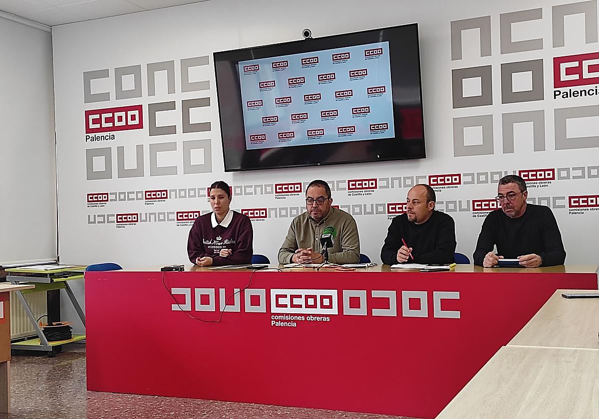 Rueda de prensa de Comisiones Obreras para denunciar la situación de PAM.