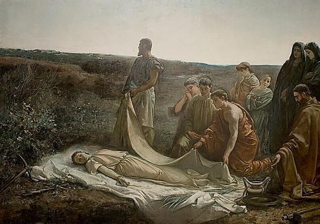 Entierro de Santa Leocadia de Cecilio Pla, presentado en la Exposición Nacional de Bellas Artes de 1887