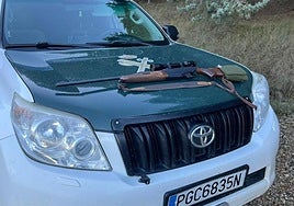 Arma intervenida por la Guardia Civil.