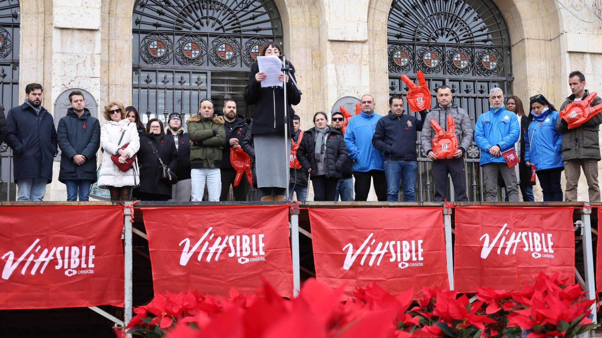 Palencia conmemora el Día Mundial del Sida en la Plaza Mayor