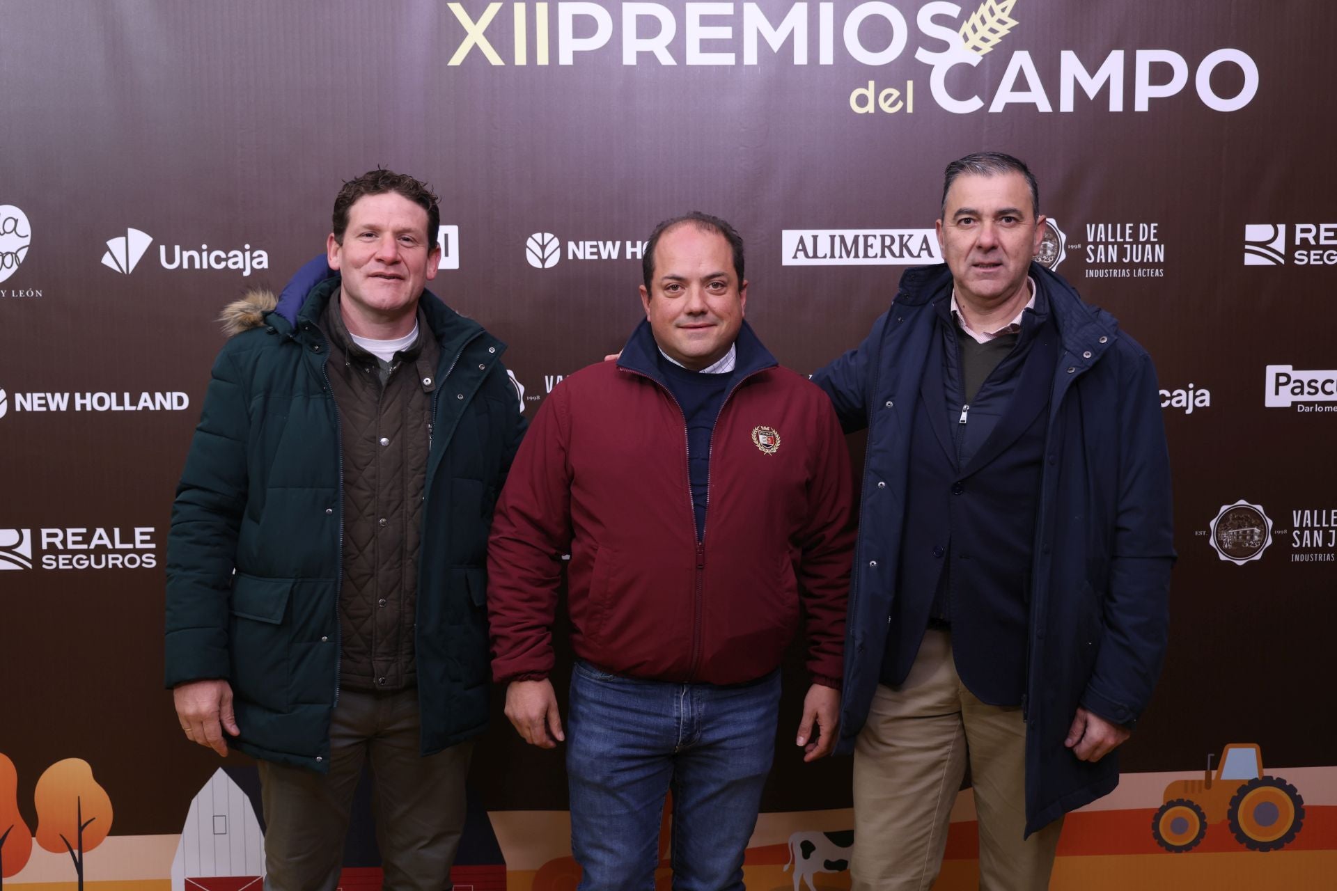 Víctor Fernández, Mauro de la Rosa y Benito Atienza, del Ayuntamiento de Urueña.