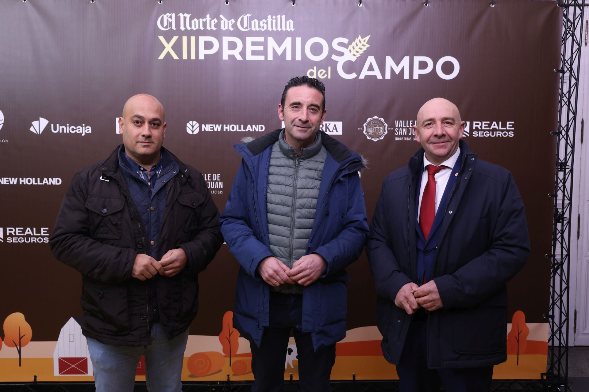 Alberto de Frutos, de Segovial, Enrique Frutos, alcalde de Langayo, y Julio César García, alcalde de Campaspero.