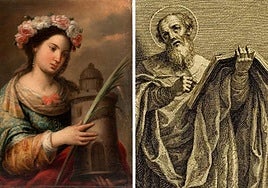 Santa Bárbara de Nicomedia y San Juan Damasceno