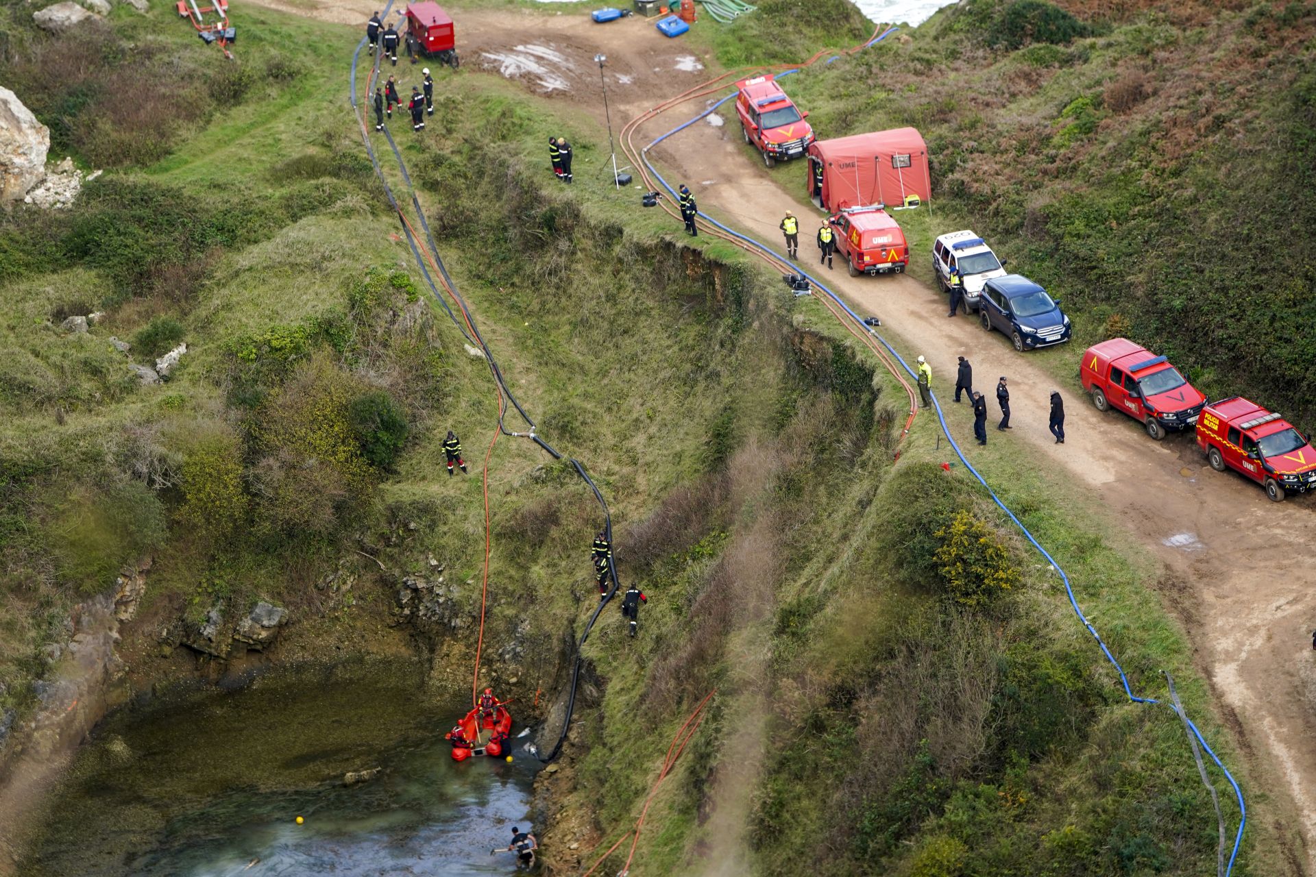 Las imágenes de la búsqueda en Asturias de Mari Trini y su bebé
