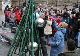 Un momento del acto celebrado en el Azoguejo.