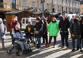 Participantes en la jornada este miércoles en la Plaza Mayor de Palencia.