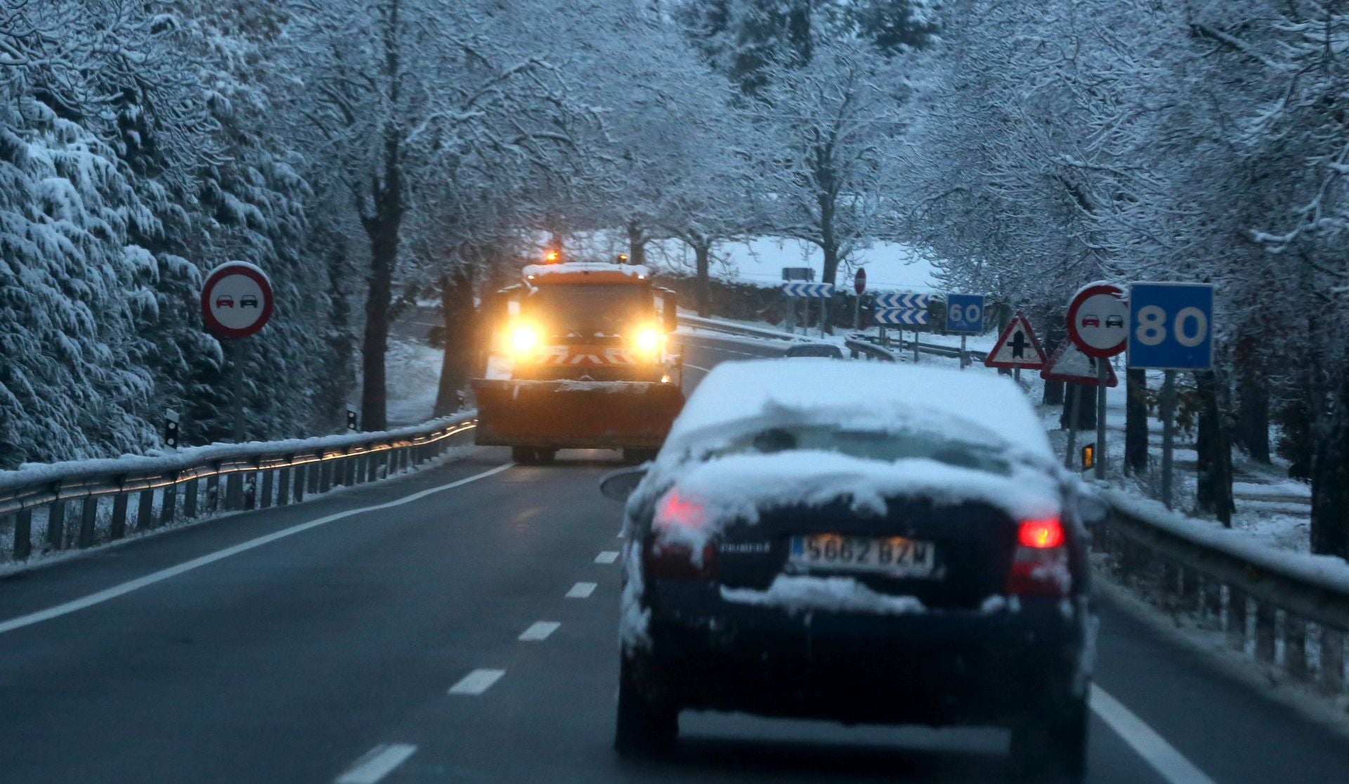 Fotografías de las primeras nieves en Segovia