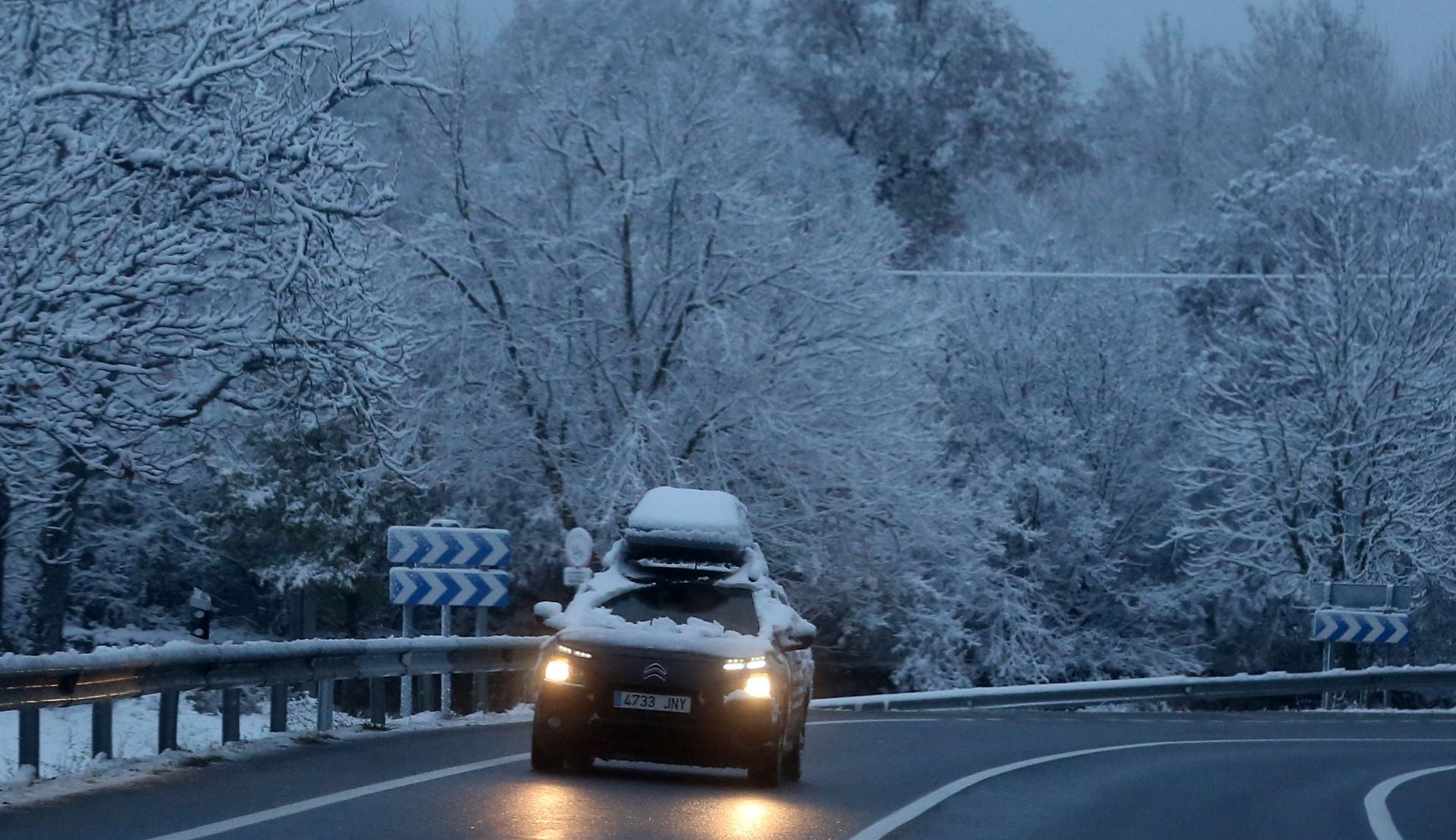 Fotografías de las primeras nieves en Segovia