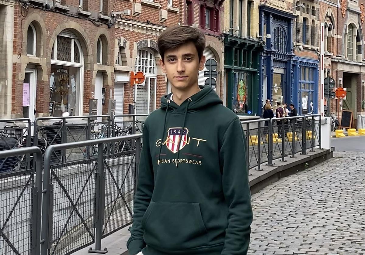 Pablo Febrero durante una de sus visitas a la ciudad de Gante (Bélgica)