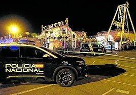 Policía Nacional en el recinto ferial de Palencia, en una imagen de archivo.